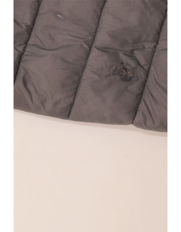 Casaco acolchoado com capuz feminino MICHAEL KORS Reino Unido 16 grande cinza nylon