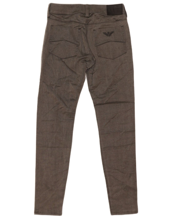 Calça feminina casual skinny Armani W25 L29 algodão cinza