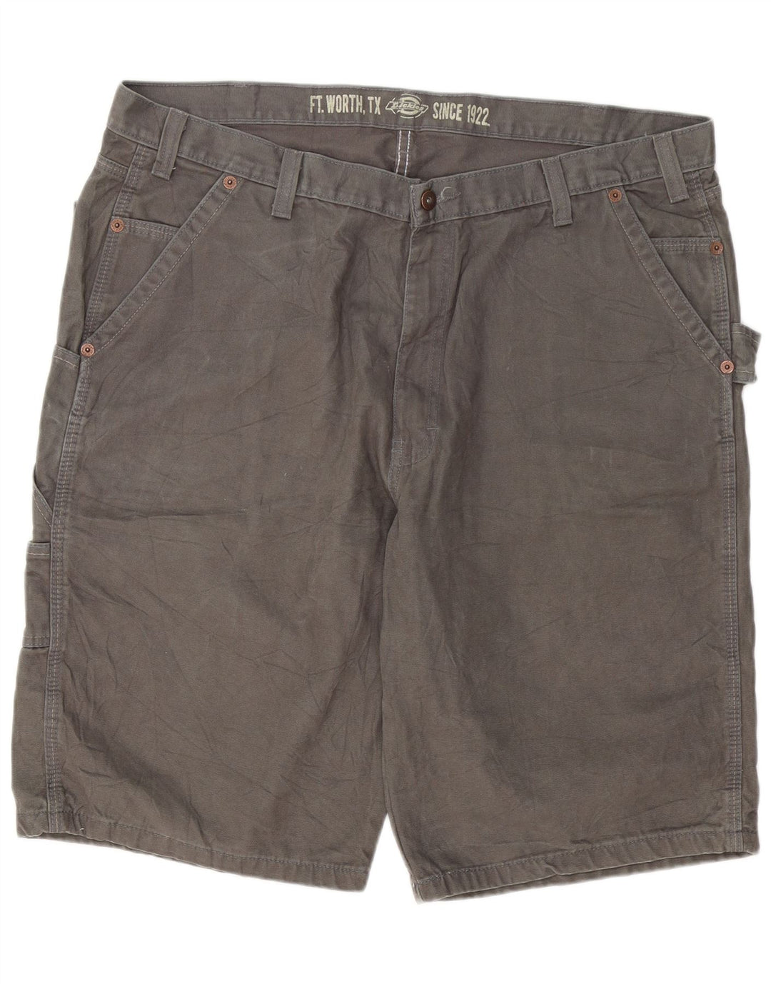 Shorts cargo masculino Dickies com ajuste relaxado W42 2XL algodão cinza