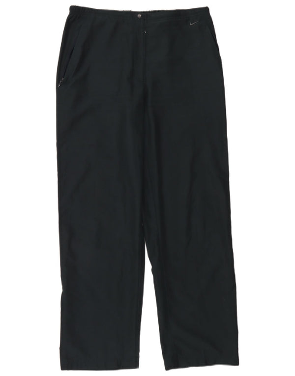 Calça reta feminina Nike UK 16/18 grande W34 L30 azul marinho