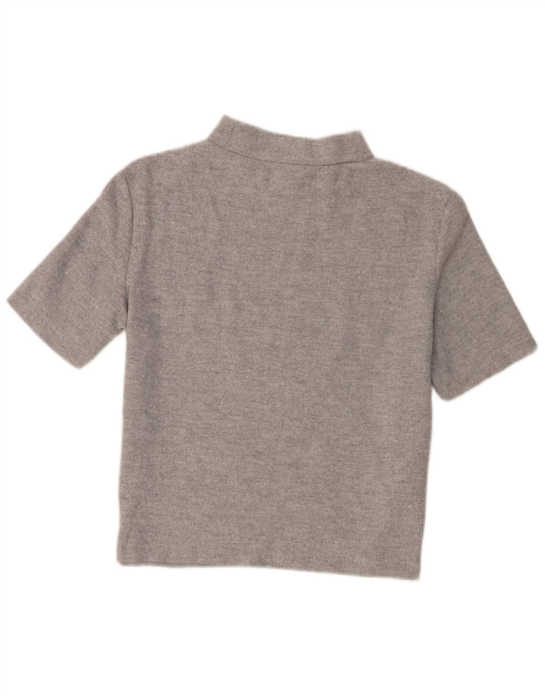 Zara Camiseta Feminina Trafaluc Crop Top UK 14 Poliéster Cinza Médio