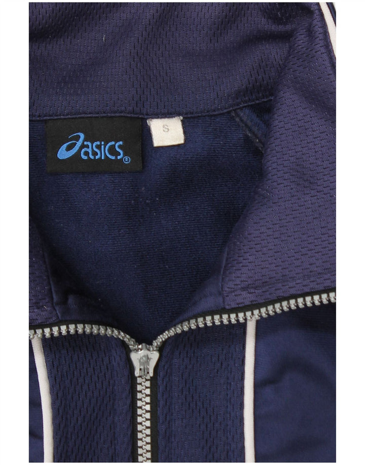 Asics Mens Tracksuit Top Jacket Pequeno Azul Marinho