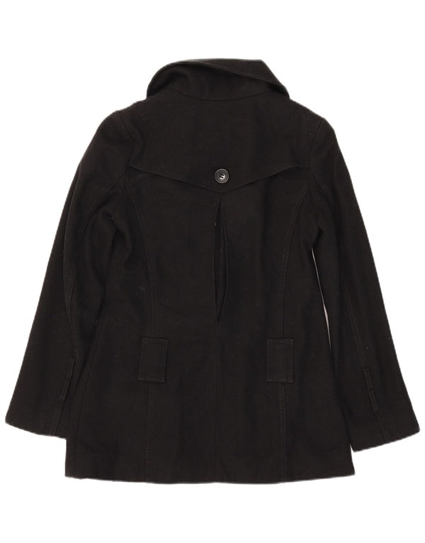 Trench Coat feminino Topshop UK 6 XS lã preta