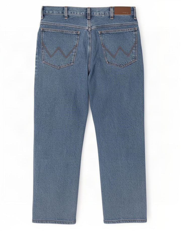 Wrangler Mens Straight Jeans W38 L27 Azul Algodão