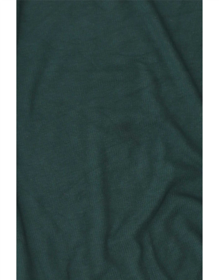 Top feminino Marks & Spencer manga comprida UK 18 XL verde acrílico