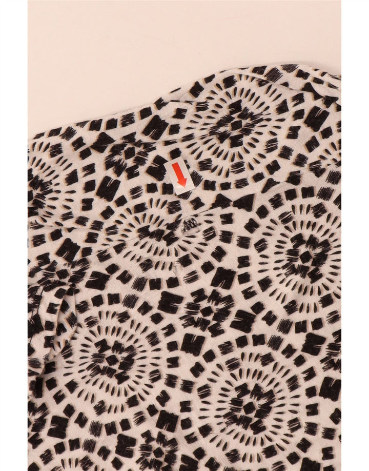 Vestido feminino MICHAEL KORS sem mangas evasê UK 18 XL preto floral rayon