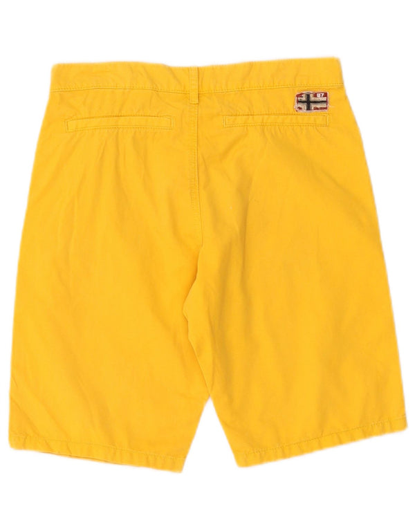 Napapijri Boys Chino Shorts 11-12 Anos W26 Algodão Amarelo