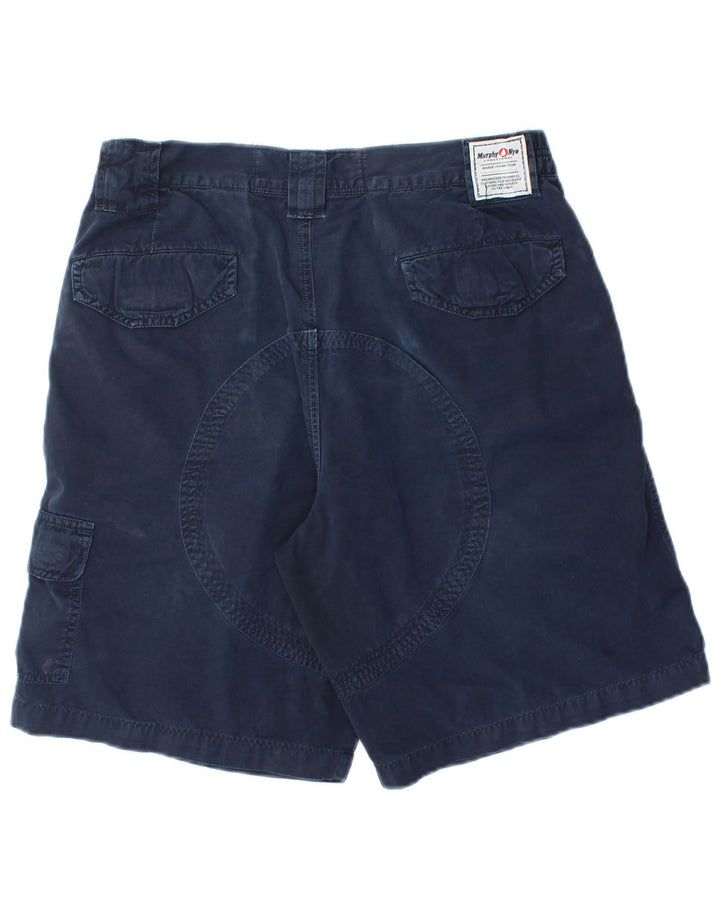 Shorts cargo masculino Murphy & Nye W30 algodão azul marinho médio