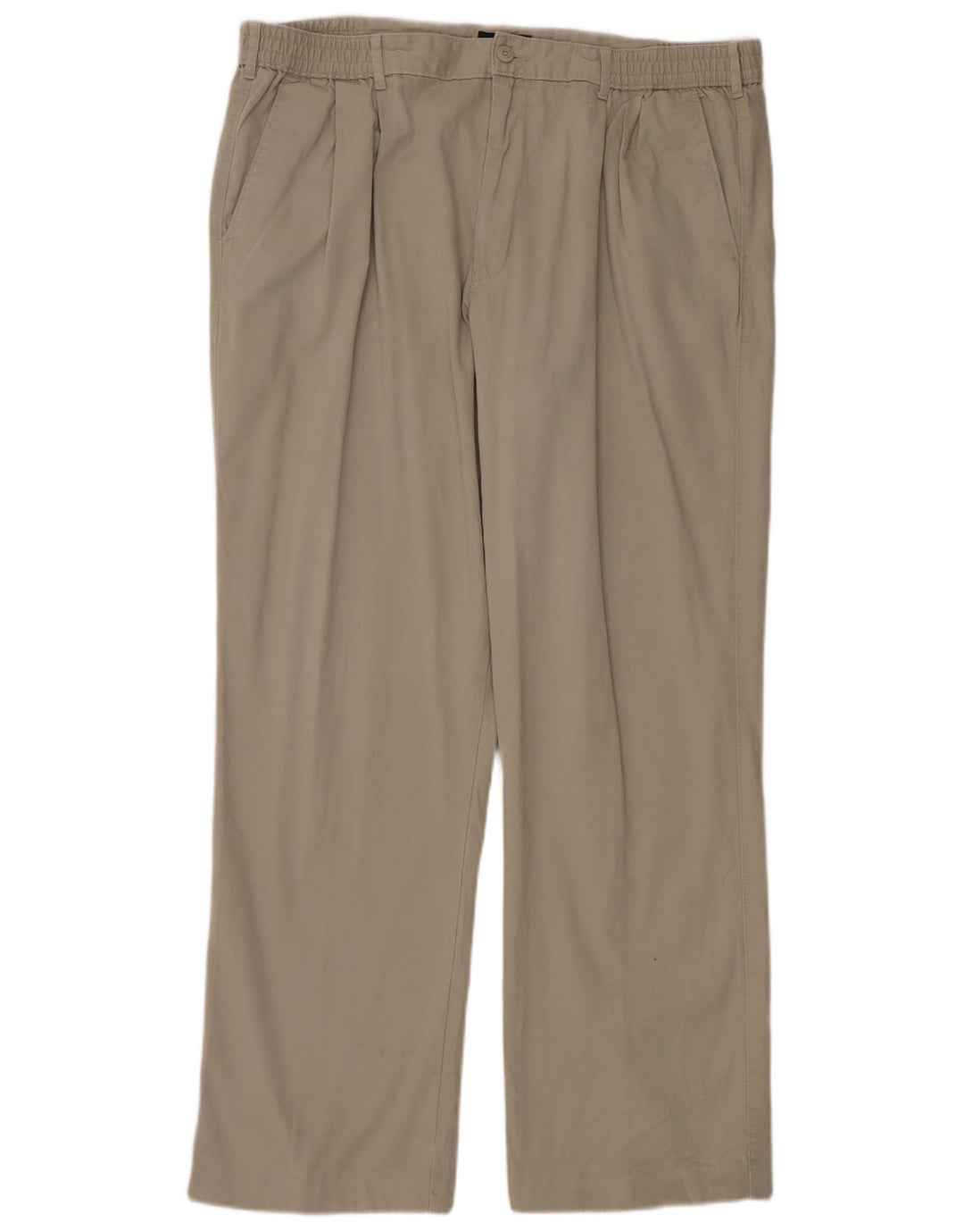 Calça chino masculina Marks & Spencer azul Harbour Pegged W42 L33 bege