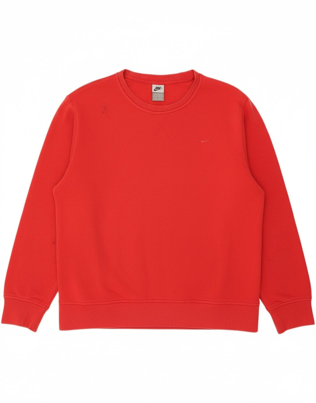 NIKE Womens Sweatshirt Jumper UK 16/18 XL Vermelho Algodão