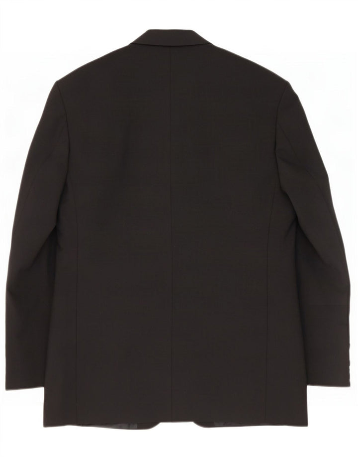 Jaqueta Blazer masculina de 3 botões Marks & Spencer Reino Unido 40 poliéster preto médio
