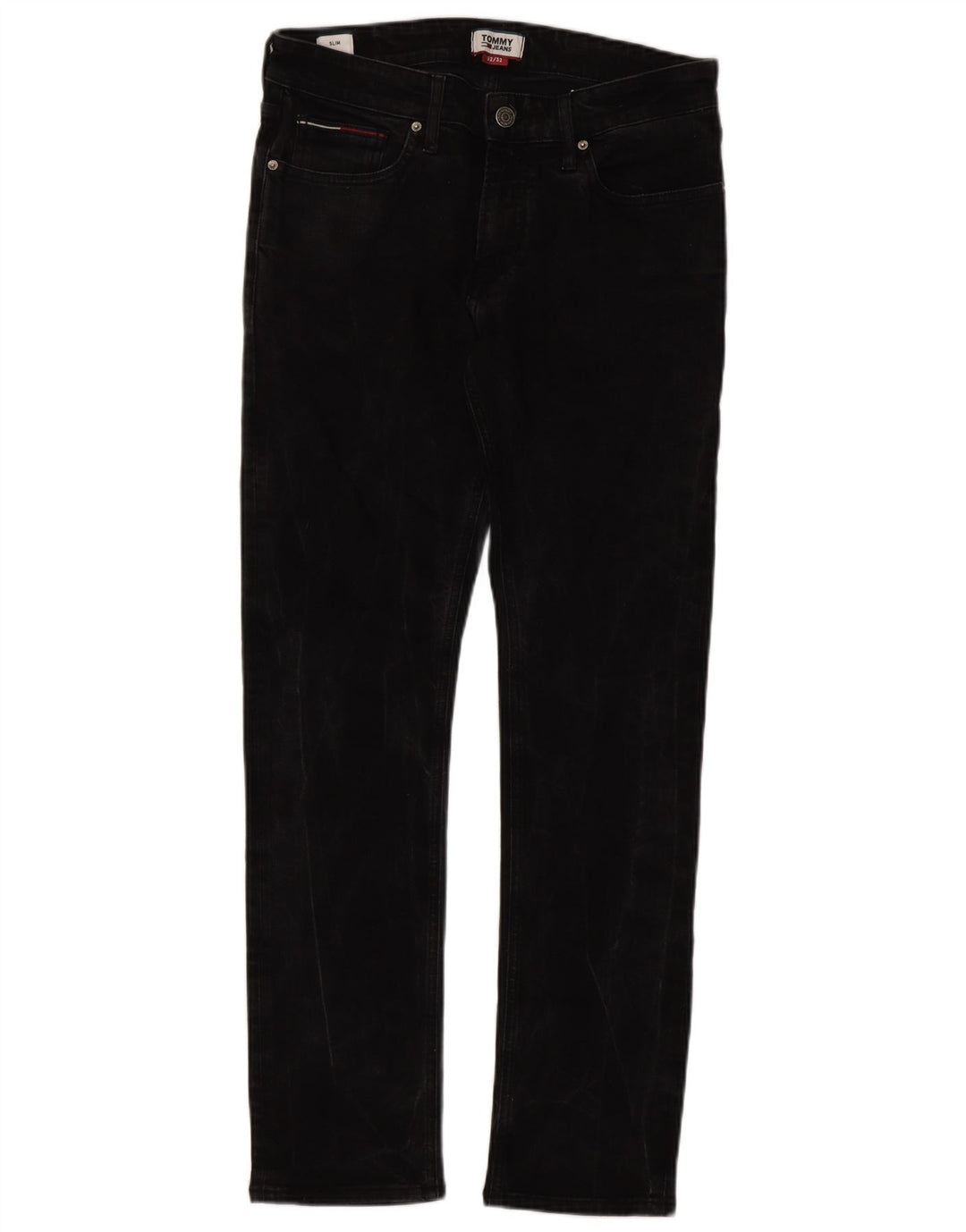 Tommy Hilfiger Masculino Slim Jeans W32 L32 Algodão Preto