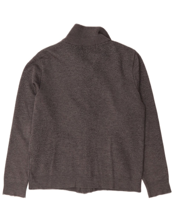 Suéter cardigã masculino Zara grande lã cinza