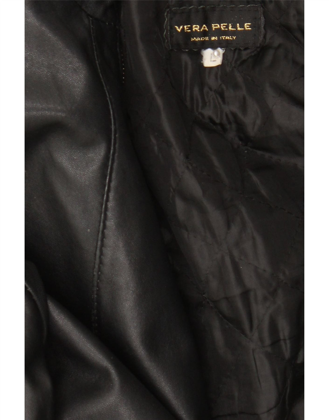 Jaqueta de couro feminina vintage Reino Unido 16 grande couro preto