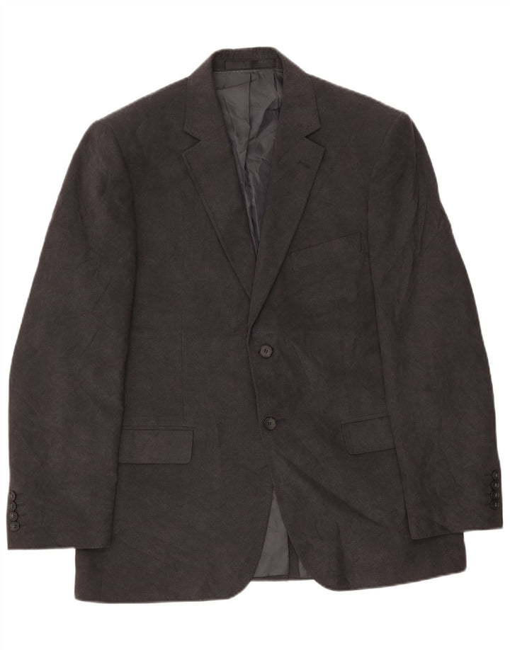 Jaqueta blazer masculina de ajuste regular de 2 botões Marks & Spencer Reino Unido 40 grande cinza