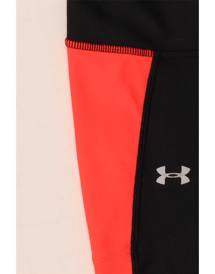Under Armour Womens Graphic Leggings UK 12 Medium Black Colorblock