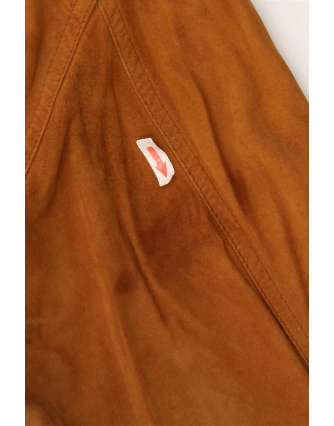 Jaqueta bomber de camurça vintage feminina UK 18 XL marrom