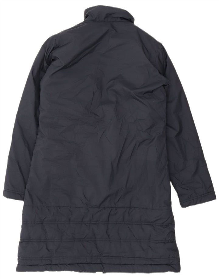 Sobretudo acolchoado feminino Adidas UK 12 poliéster azul marinho médio
