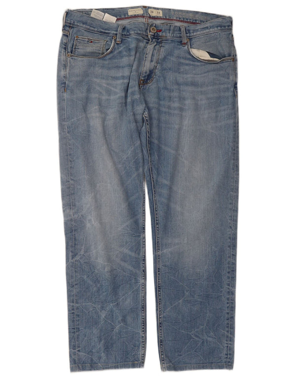 Tommy Hilfiger Masculino Bleecker Slim Jeans W36 L28 Azul Algodão