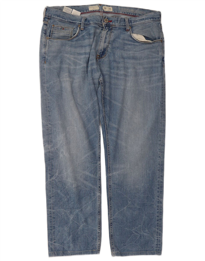 Tommy Hilfiger Masculino Bleecker Slim Jeans W36 L28 Azul Algodão