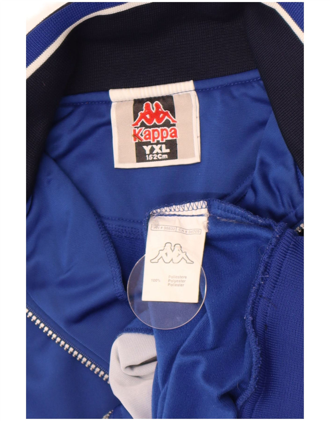 Jaqueta Kappa Boys Treino Top 12-13 Anos XL Azul Colourblock Poliéster