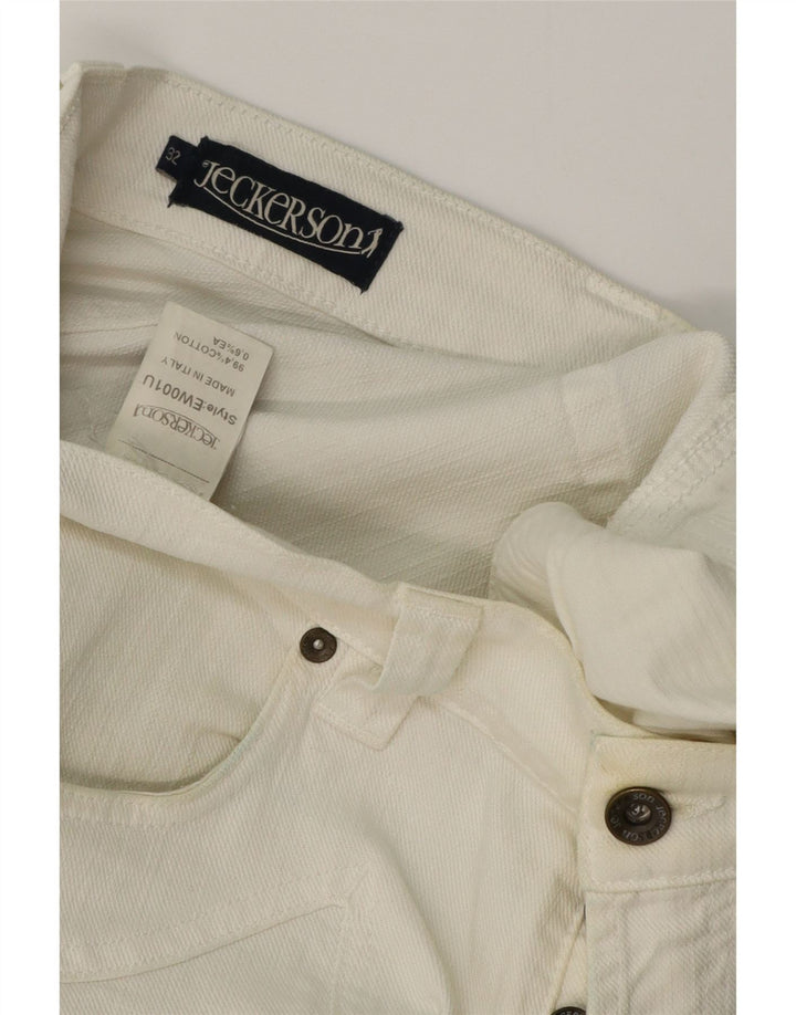 Jeans retos masculinos JECKERSON W32 L32 algodão branco