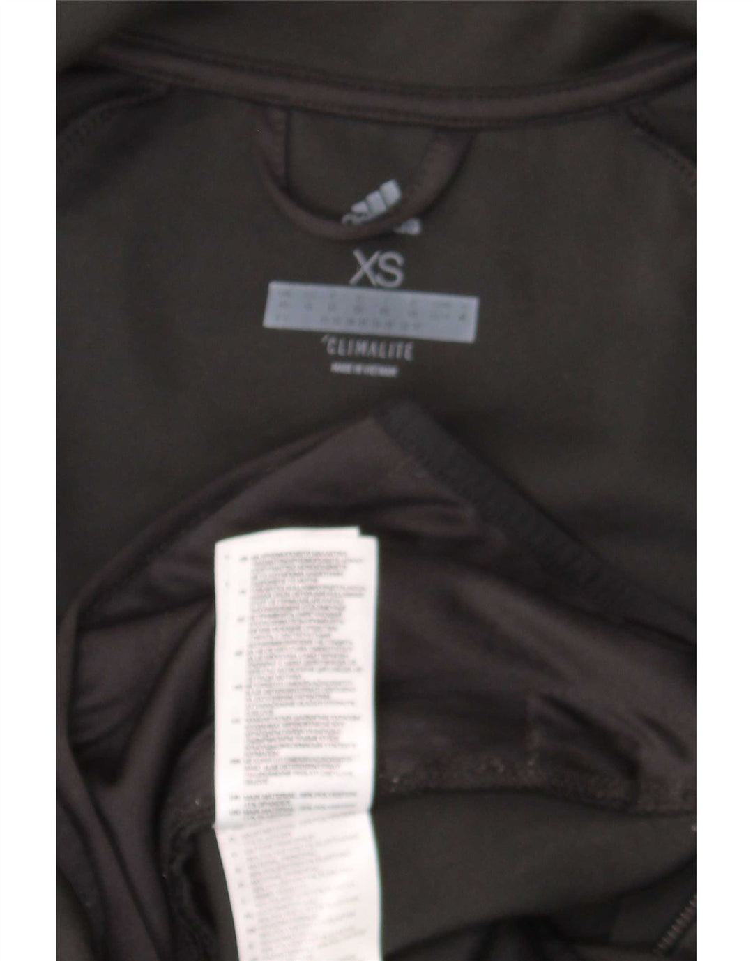 Adidas Womens Climalite Tracksuit Top Jacket UK 4/6 XS Preto Poliéster