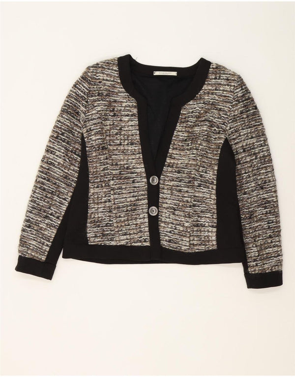Jaqueta blazer feminina Giulia Galanti com 2 botões IT 48 XL cinza colorblock