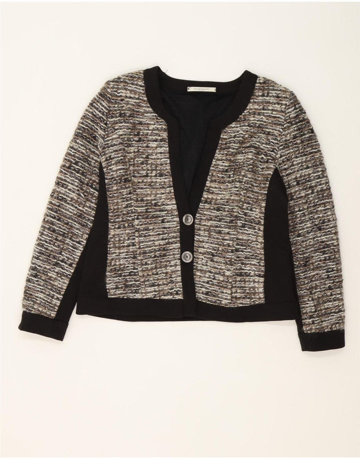 Jaqueta blazer feminina Giulia Galanti com 2 botões IT 48 XL cinza colorblock