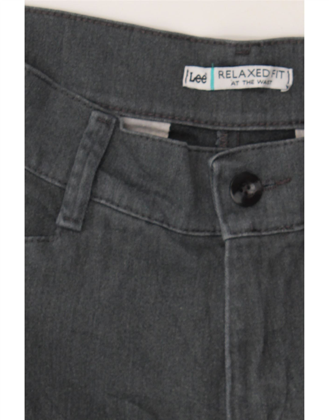 LEE Womens Relaxed Fit Casual Trousers US 6 Medium W32 L30 Grey Cotton Vintage Lee and Second-Hand Lee from Messina Hembry 
