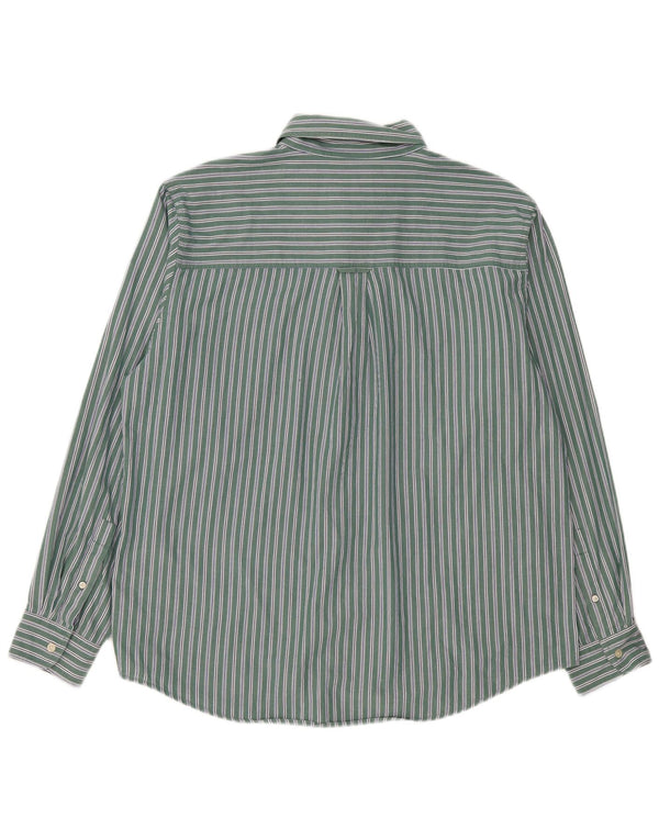 Camisa masculina Chaps XL algodão listrado verde