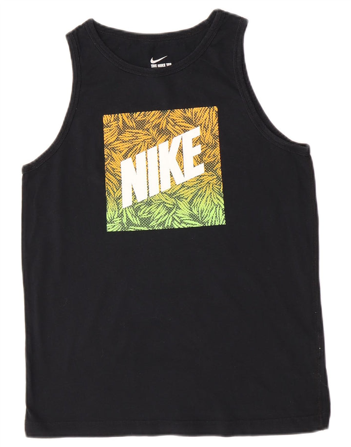 Colete gráfico Nike Boys Athletic Cut Top 12-13 anos grande preto