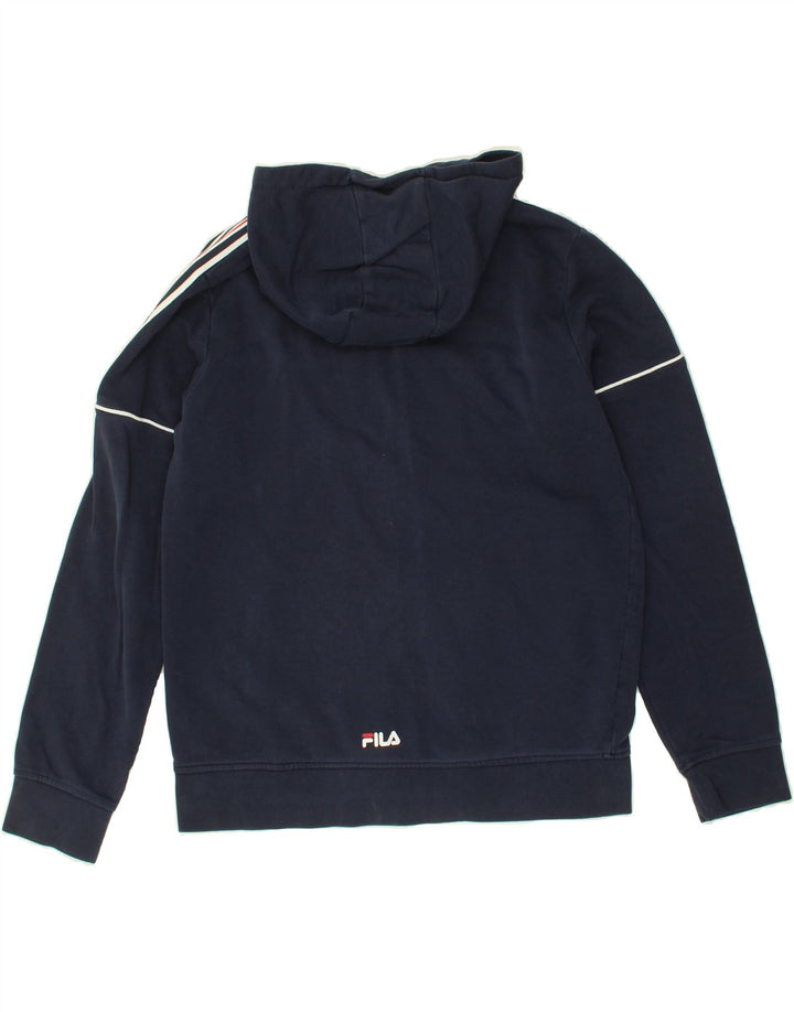 FILA Boys Zip Hoodie Sweater 13-14 Years Navy Blue Cotton Vintage Fila and Second-Hand Fila from Messina Hembry 