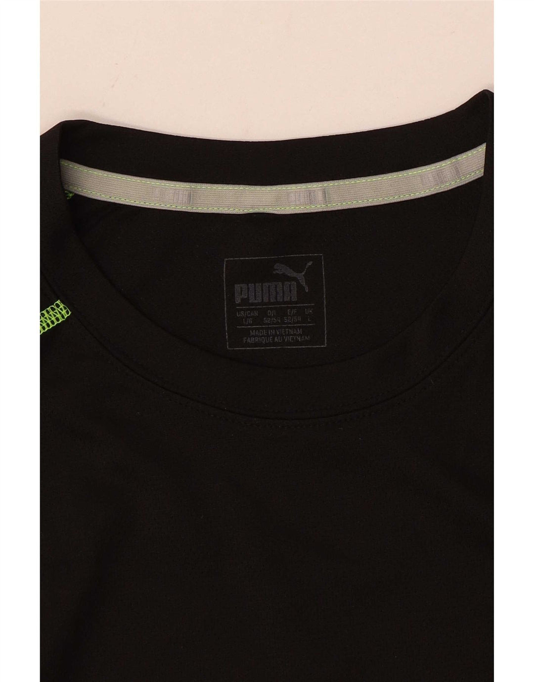 Top masculino Puma manga comprida grande bloco colorido preto
