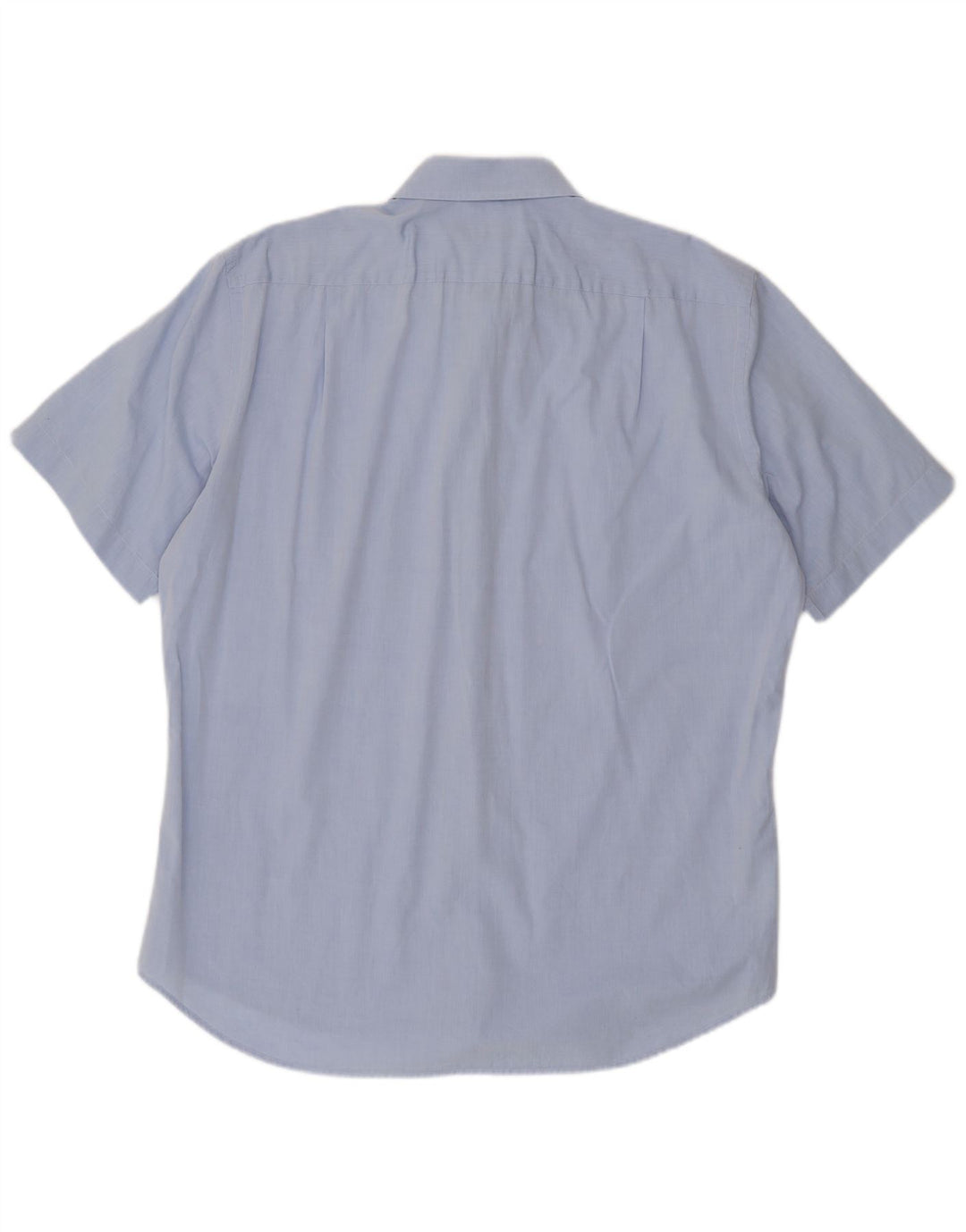 Camisa masculina de manga curta HUGO BOSS tamanho 16 1/2 42 grande algodão azul