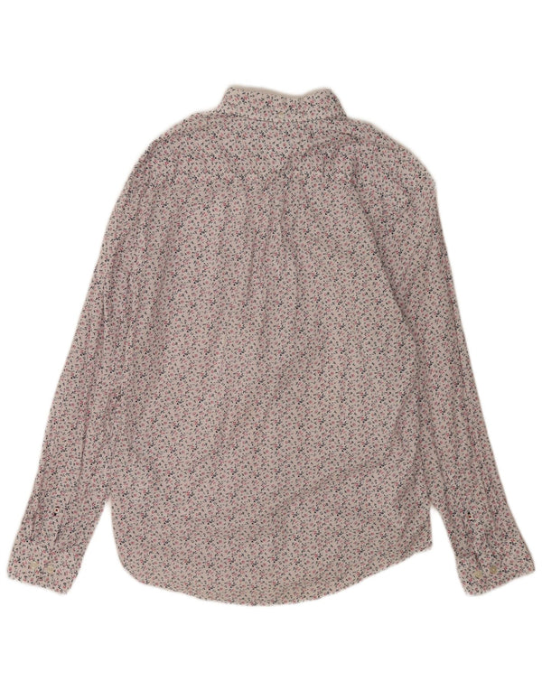 Camisa masculina Tommy Hilfiger grande algodão floral branco