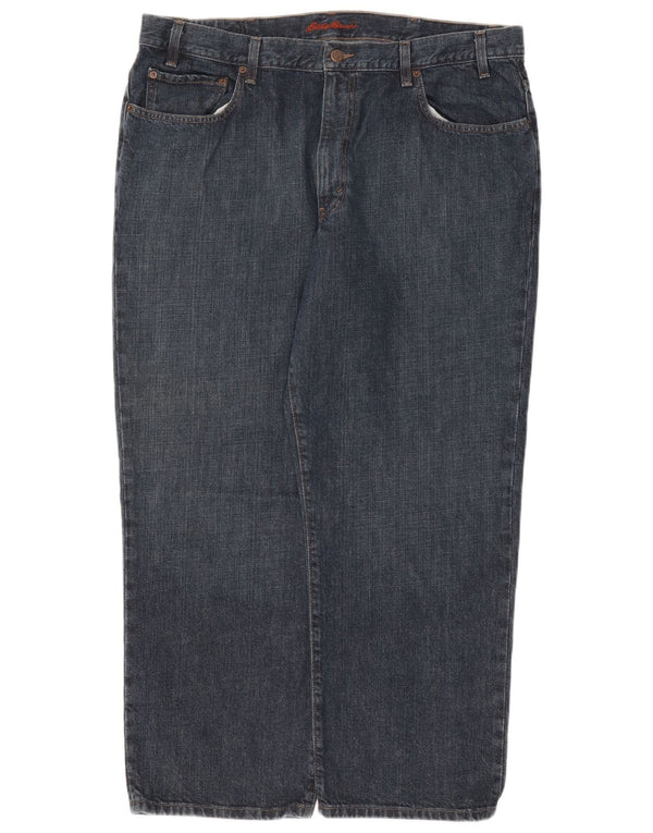 Eddie Bauer Mens Straight Jeans W40 L30 Azul Algodão