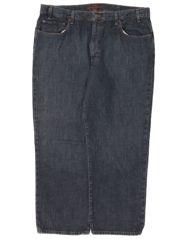 Eddie Bauer Mens Straight Jeans W40 L30 Azul Algodão