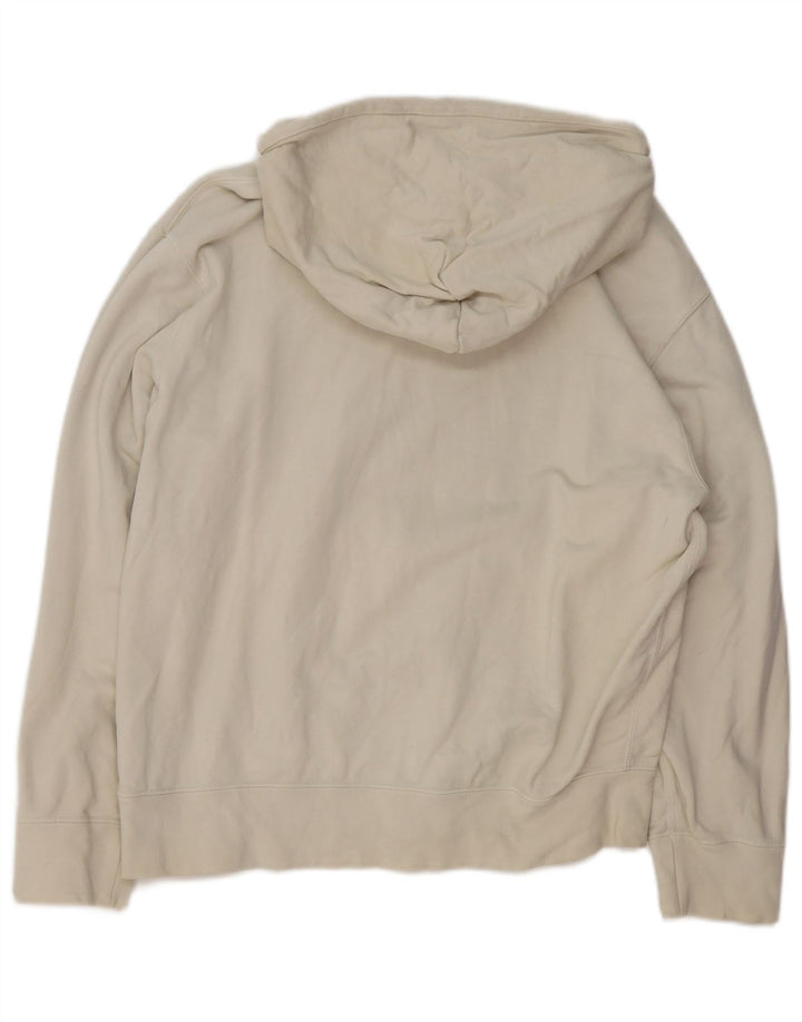 ADIDAS Womens Hoodie Jumper UK 14 Médio Off White Algodão