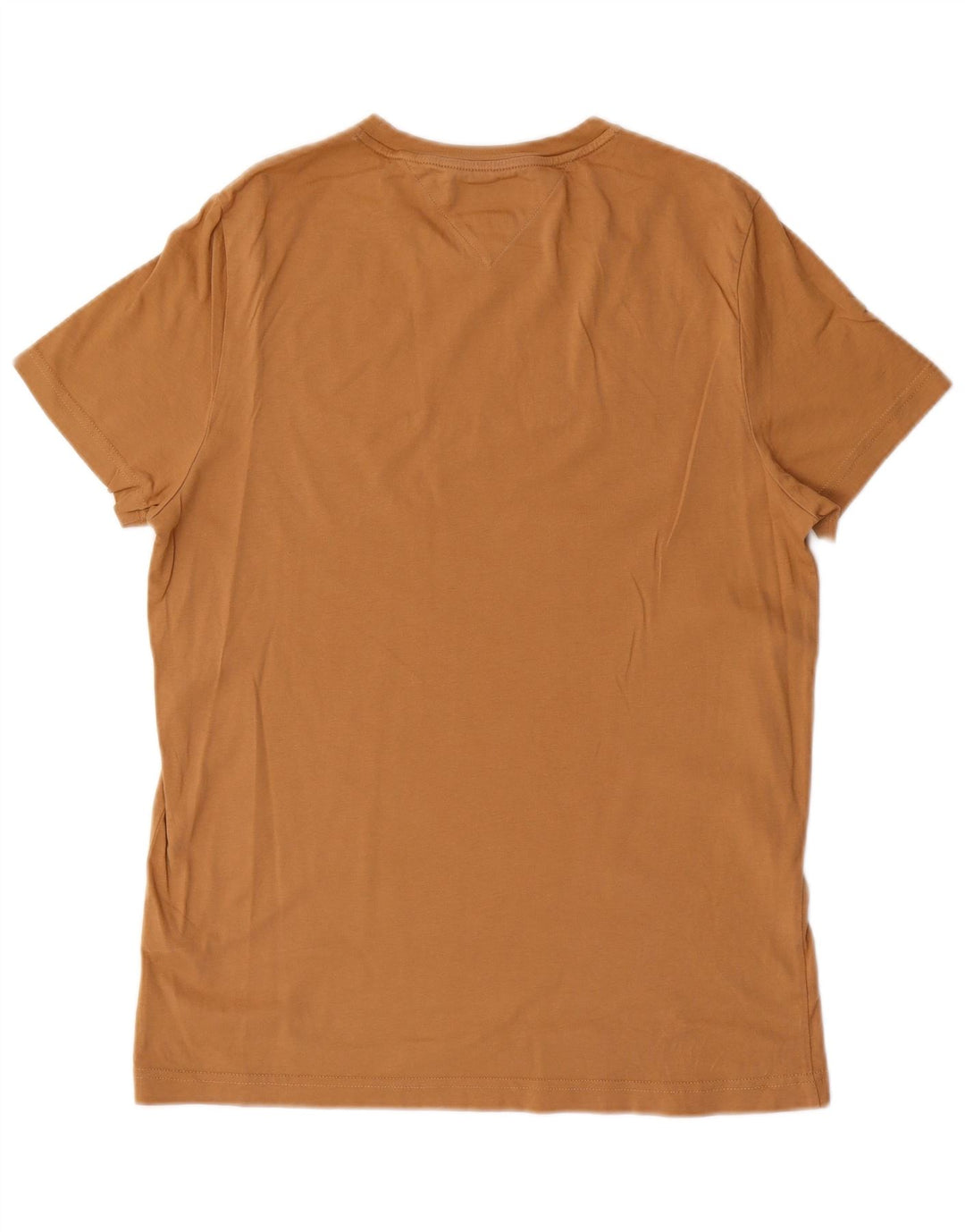 Camiseta masculina Tommy Hilfiger Slim Fit gráfica top médio de algodão marrom