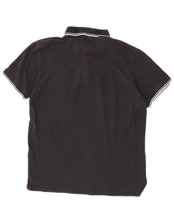 Camisa polo masculina Champion médio azul marinho listrado algodão