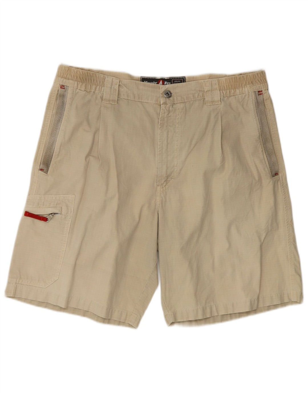 Shorts cargo masculino MURPHY & NYE W36 grande algodão bege