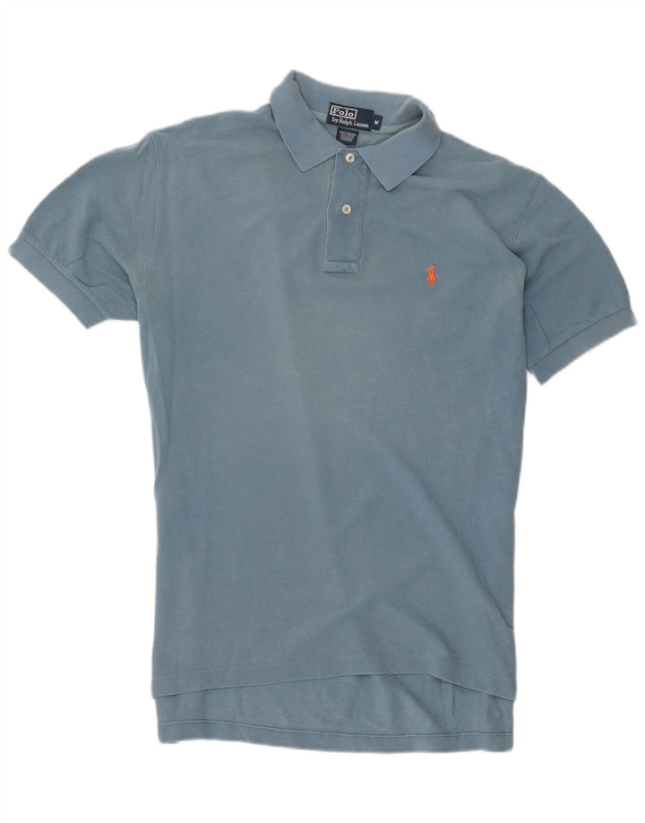Camisa polo masculina Polo Ralph Lauren de algodão azul médio