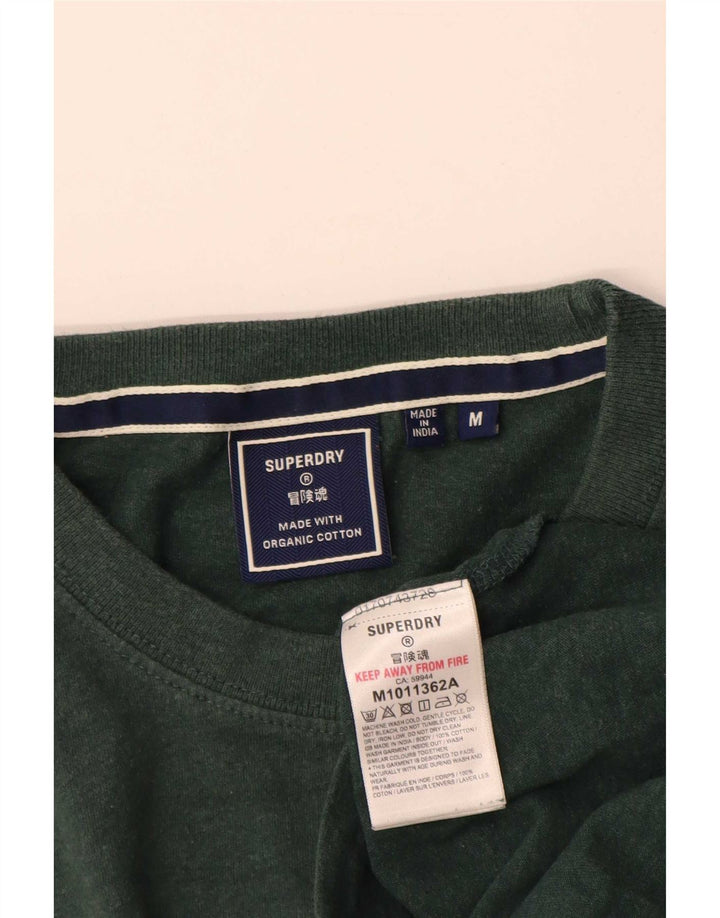Camiseta masculina Superdry Top médio algodão verde