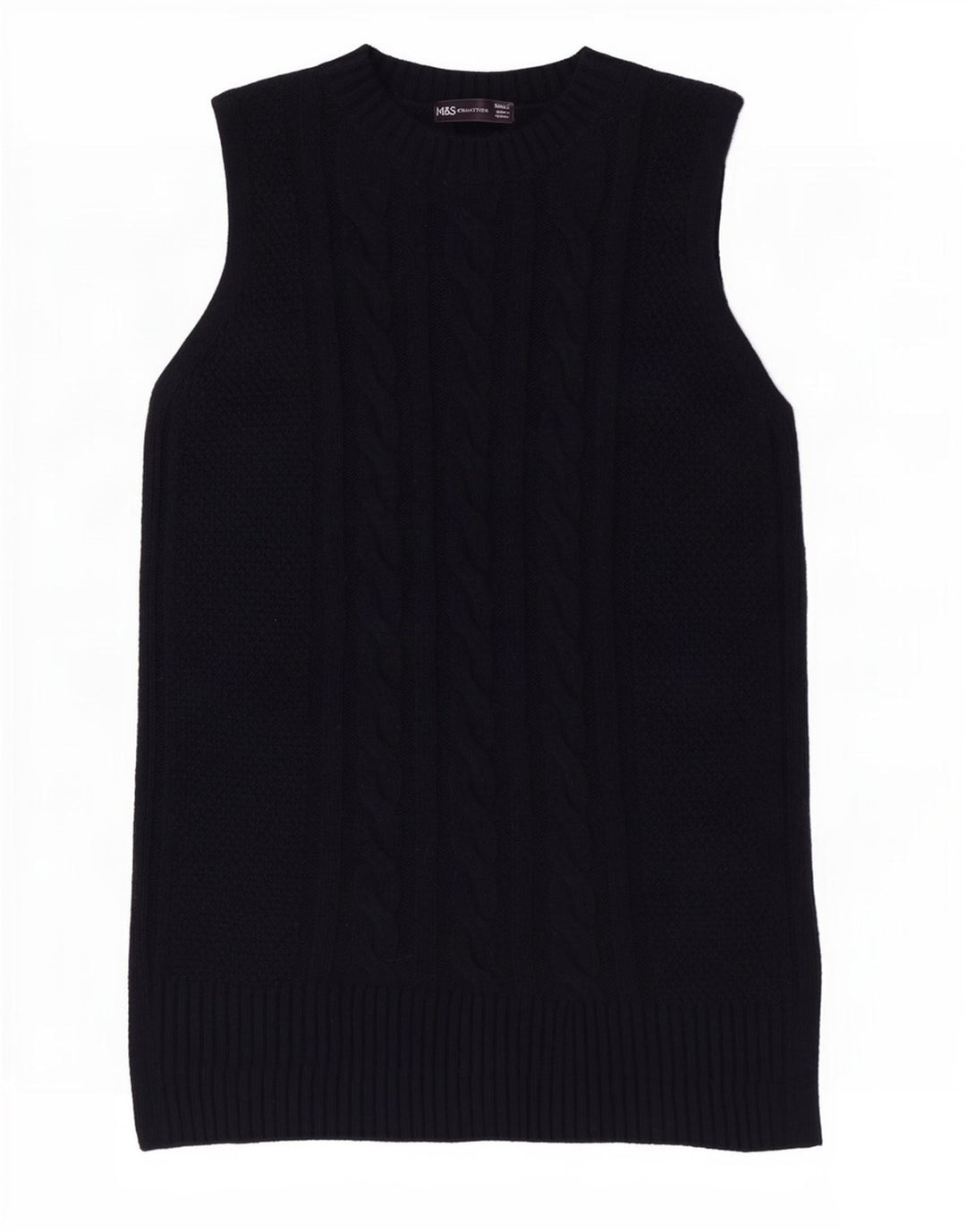 Regata feminina Marks & Spencer com colete UK 10 poliéster azul marinho pequeno