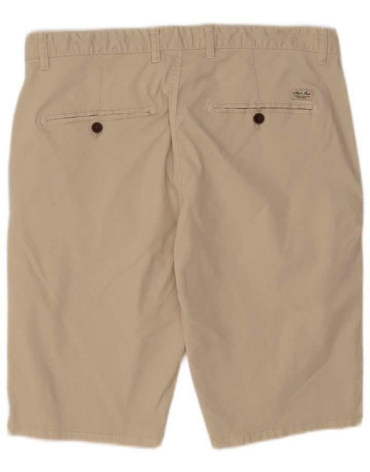 COVERI Mens Chino Shorts IT 52 XL W38 Algodão Bege