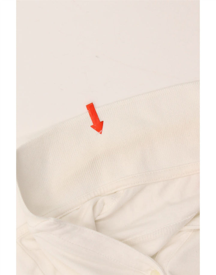 Camisa polo feminina Puma UK 12 médio algodão branco