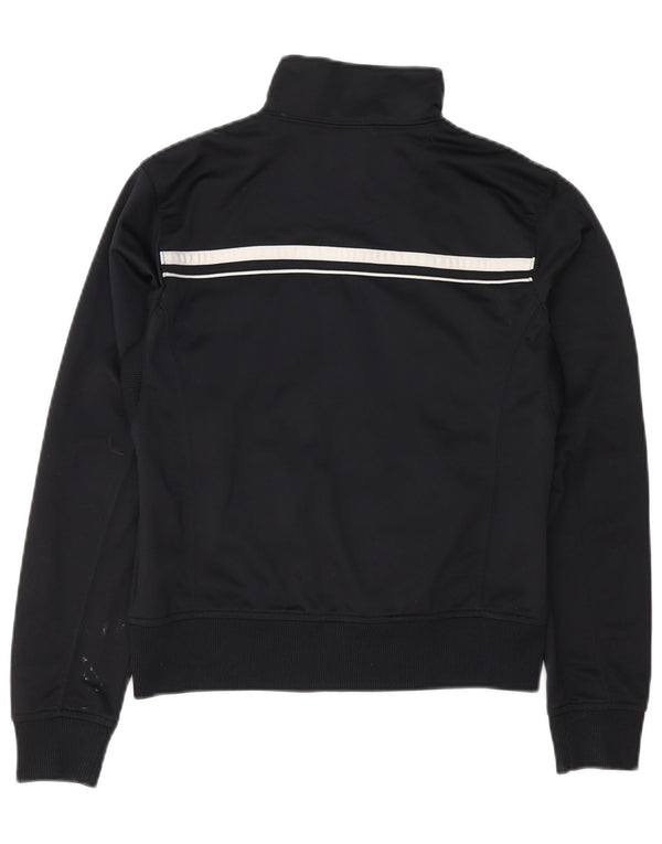 NIKE Womens Tracksuit Top Jacket UK 10/12 Médio Preto