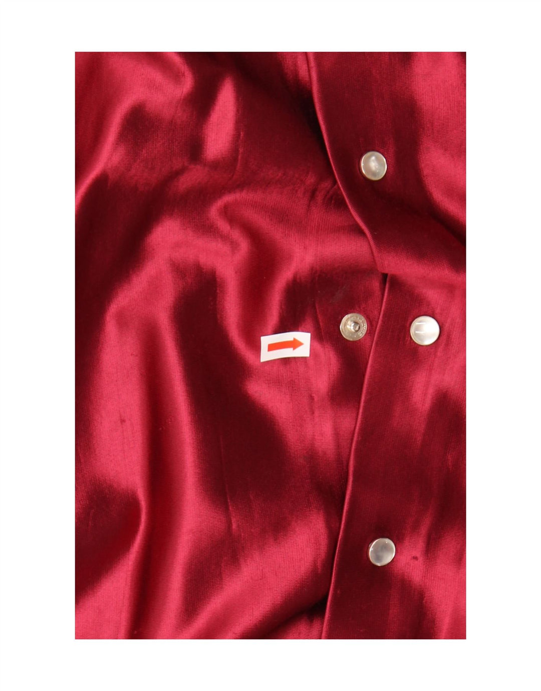 Blusa feminina vintage UK 18 XL acetato vermelho