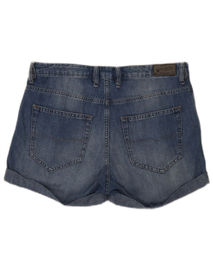 Shorts jeans feminino diesel W28 algodão azul médio